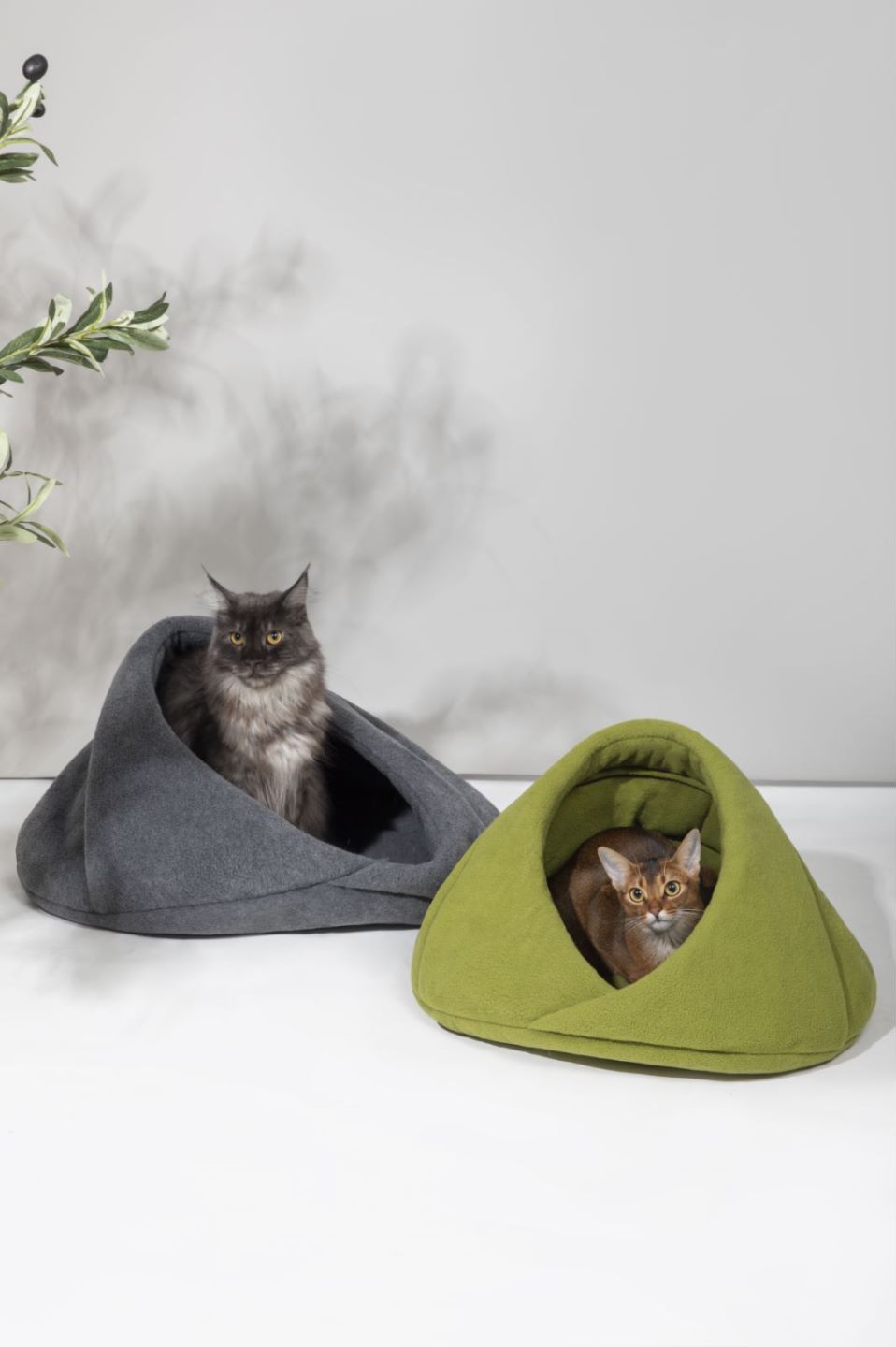 HiDream Semi-enclosed polar fleece cat nest pet sleeping mat cat bed